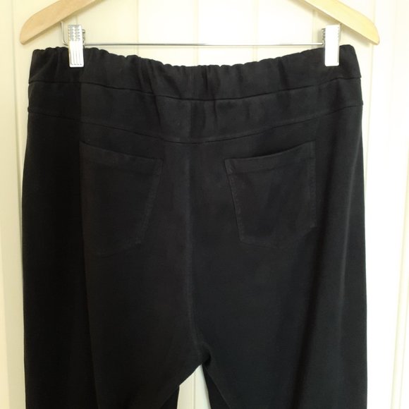 Soft Surroundings Faux Suede Pull-On Bootcut Pants Blue Size TXL Tall - Picture 9 of 16